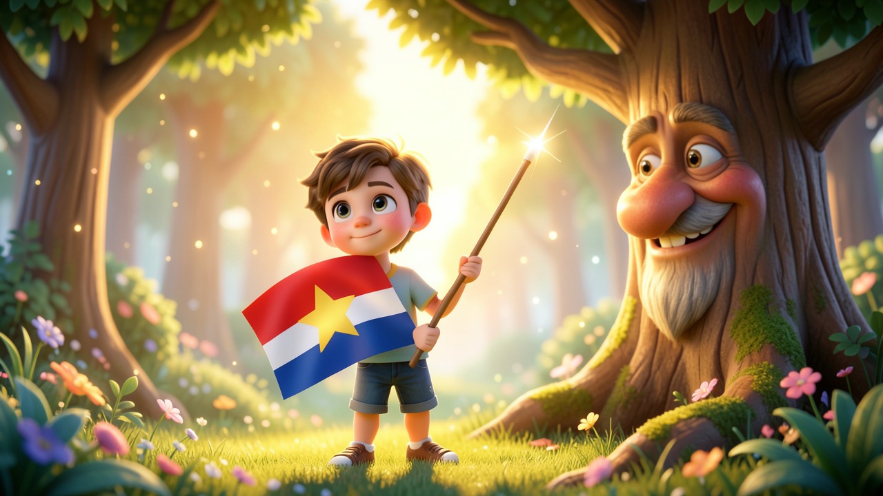 Cuento de los símbolos patrios cortos: La bandera de los sueños