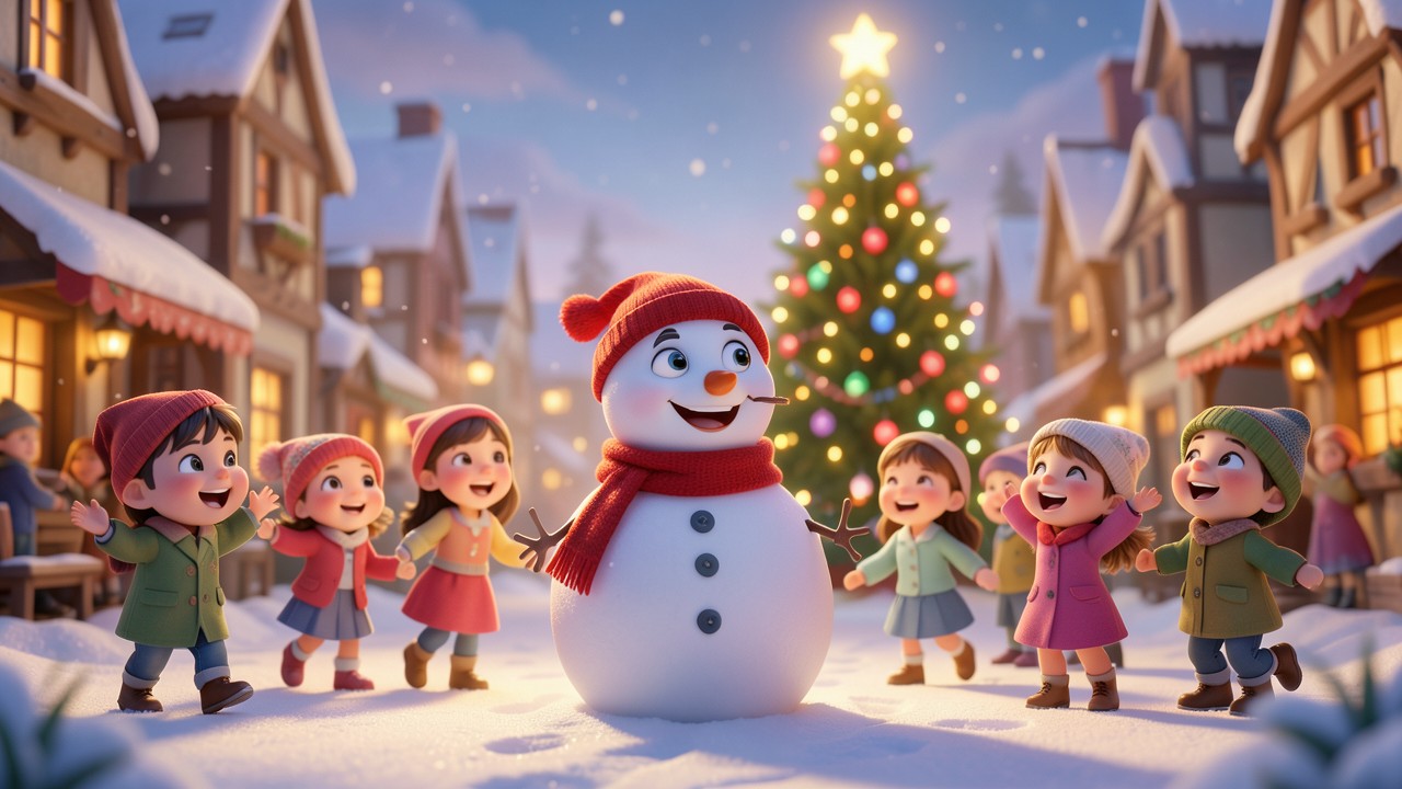 Geschichte Weihnachten lustig: Der Schneemann mit dem Lachverbot