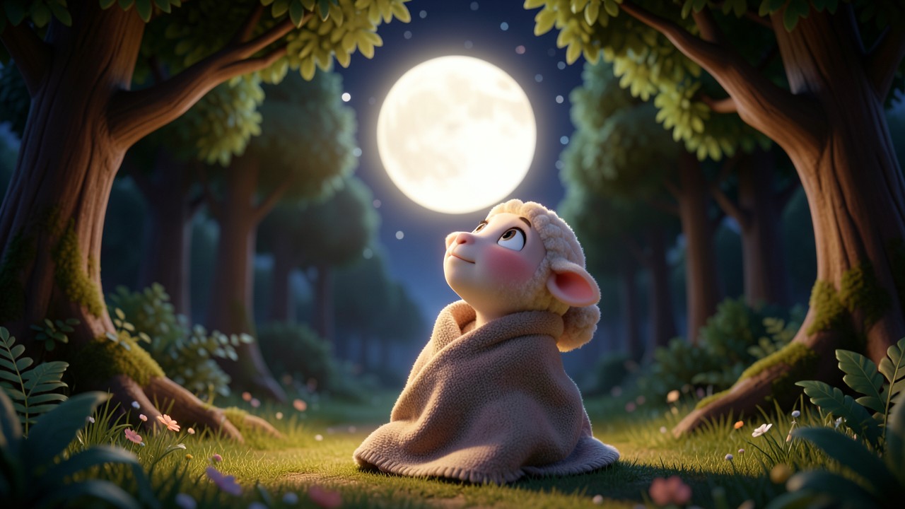 Gute Nacht Geschichte Lesen: Der Mond und das kleine Schaf