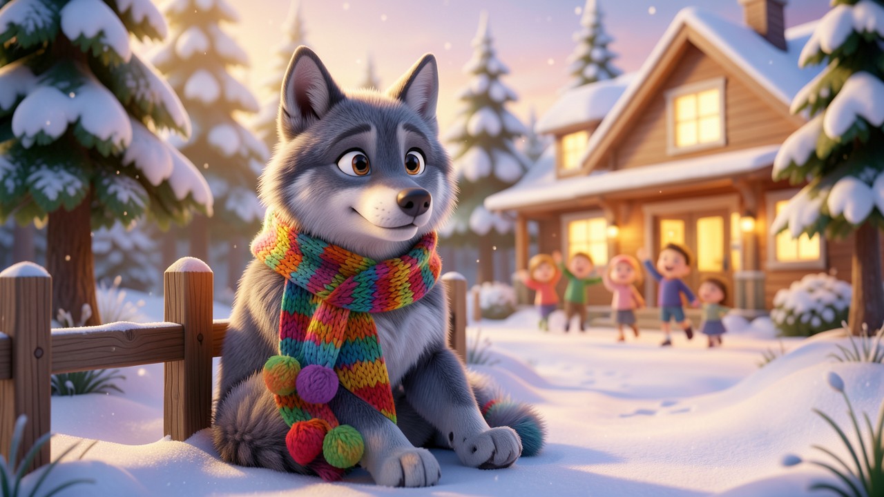 L’histoire de loup maternelle: La laine du grand loup