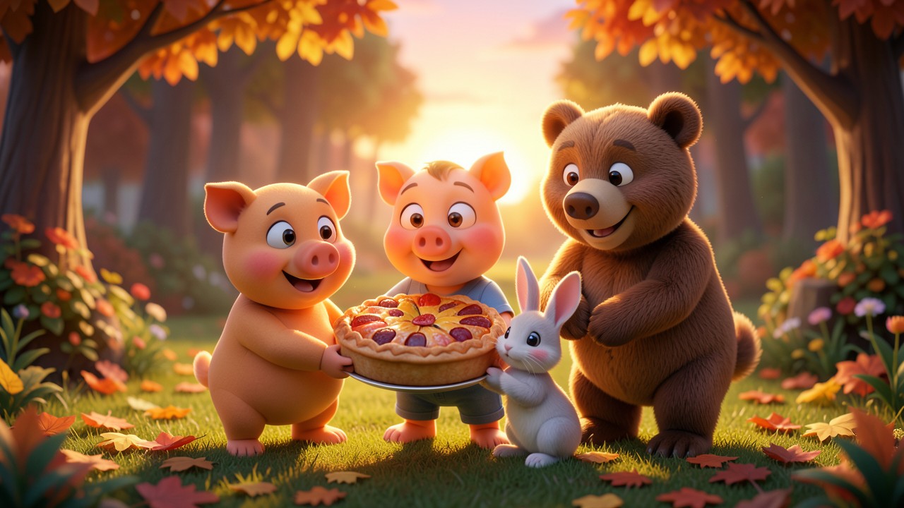 El cuento de los tres cerditos y el gran pastel de manzana