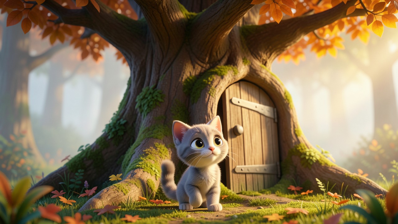 L'histoire de chatte et le secret du grand chêne
