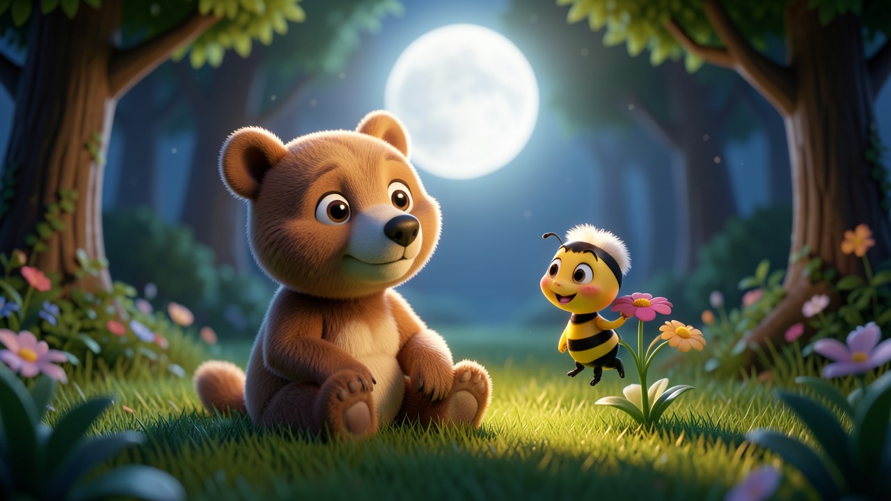 História para Criança Dormir: A Lua e o Urso Curioso