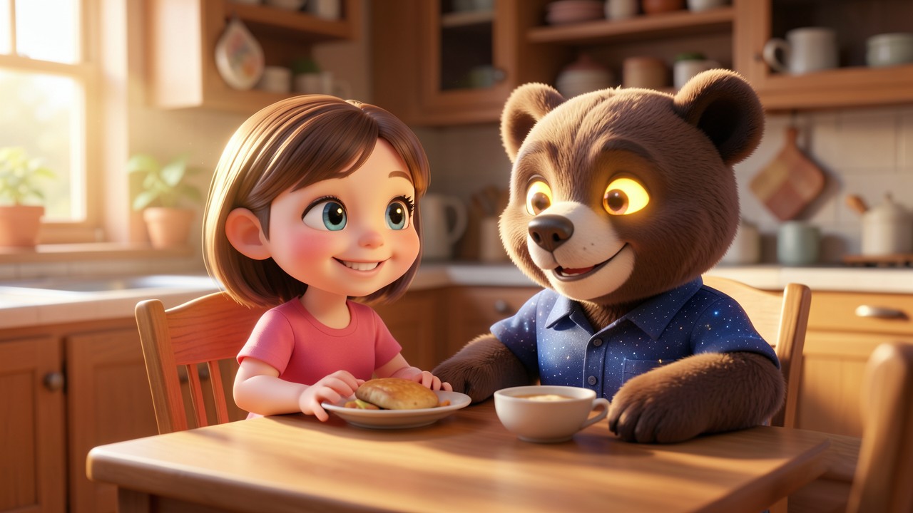 Historinha para Criança de 5 Anos: A Menina e o Ursinho do Café da Manhã