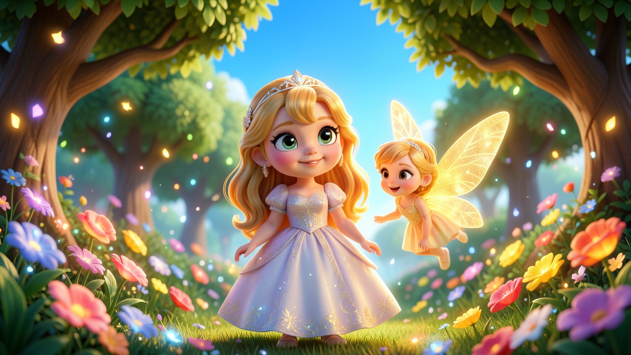Historinha de Princesa Curta: A Menina e o Jardim Encantado