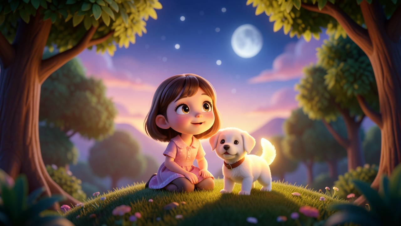 Cuentos de perros para niños: La amistad de Luna y el perrito de la luna