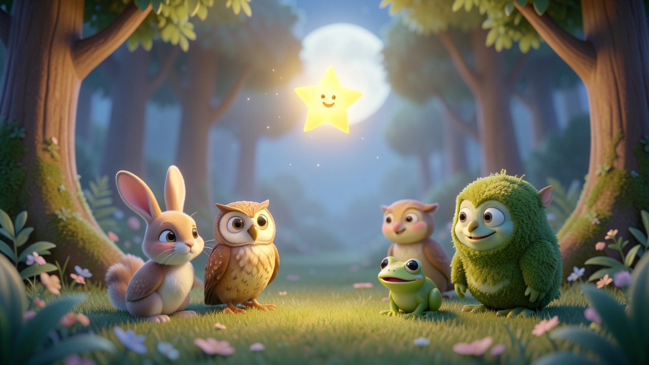 A história de ninar infantil da Estrelinha que Queria Brilhar