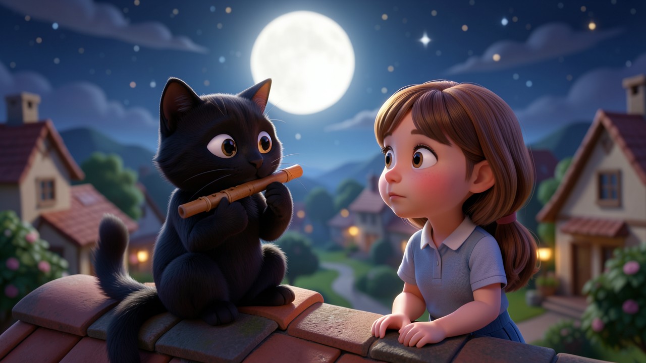 Histoire du soir 9 ans : Le chat qui chantait sous la lune