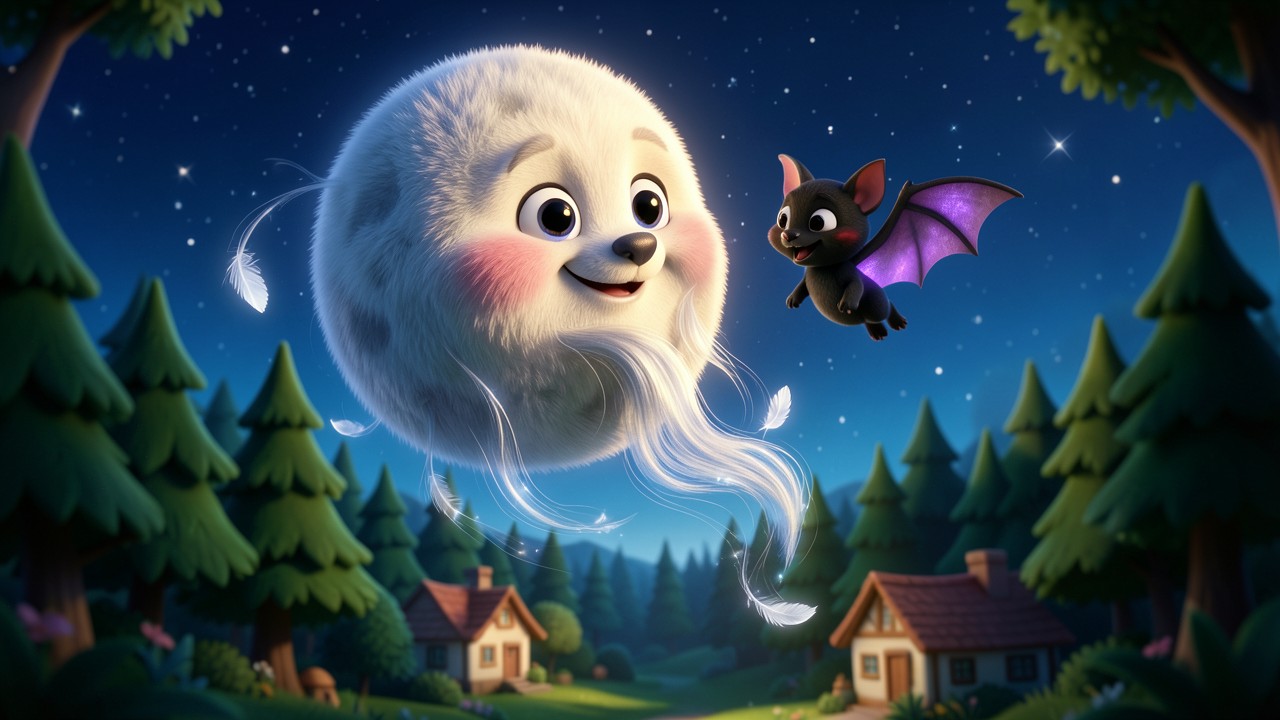 Fiaba inventata: La Luna che Perdeva i Peli