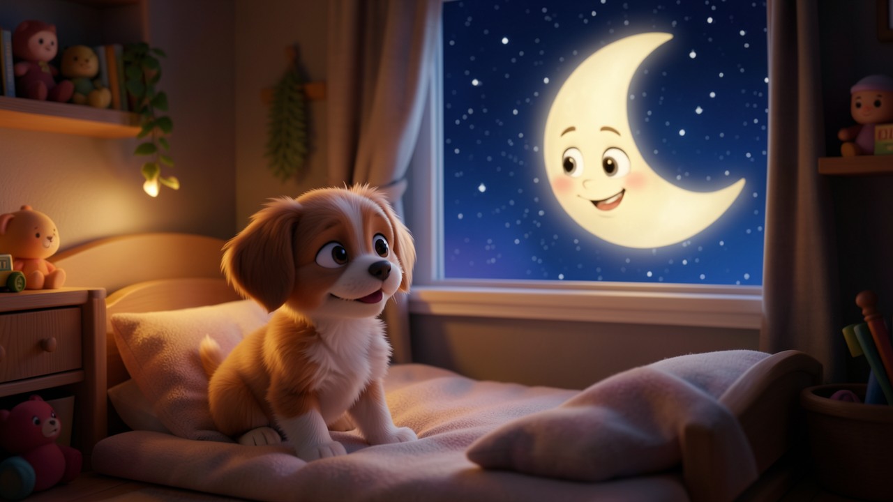 Favole per dormire: La luna e il cagnolino sognatore