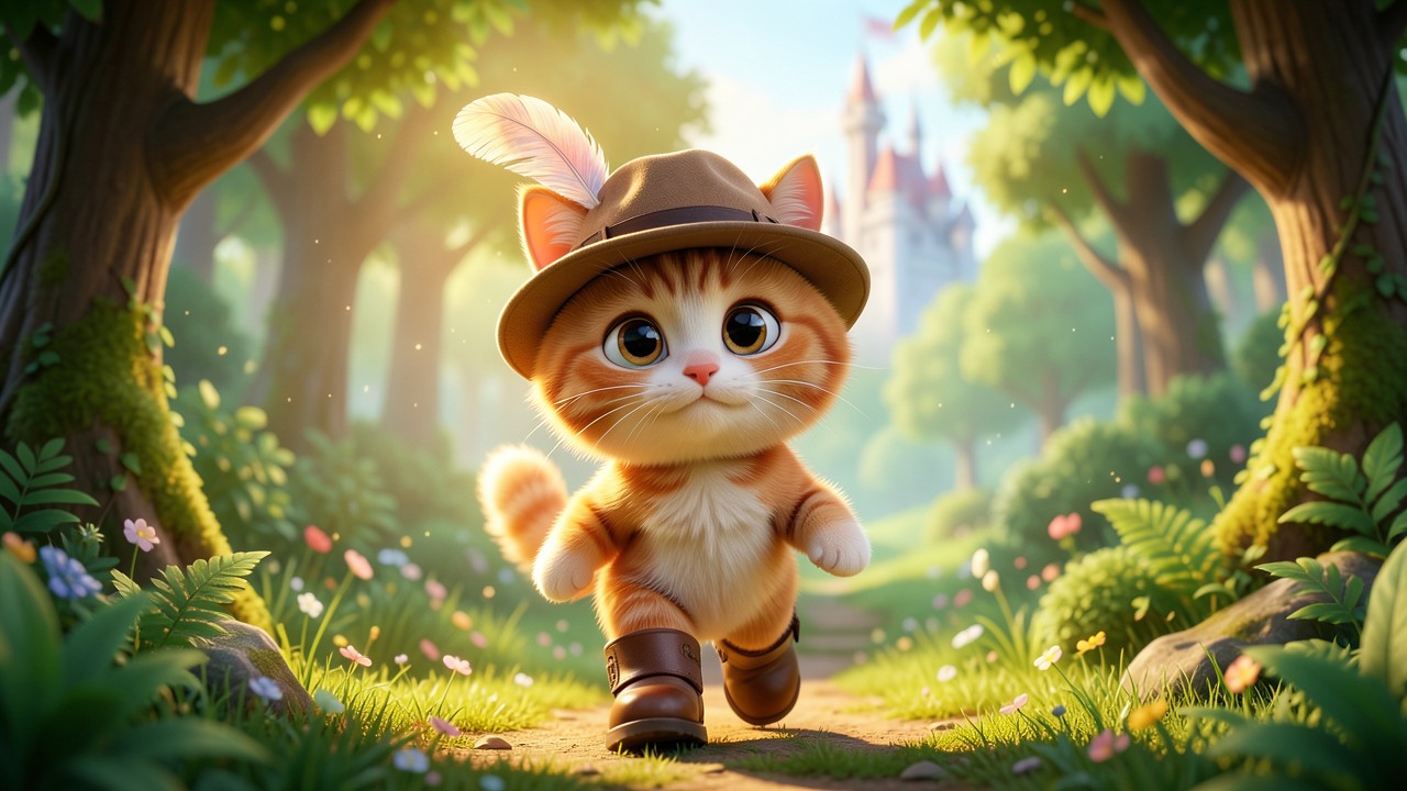 Il gatto con gli stivali storia breve: La magica avventura del bosco