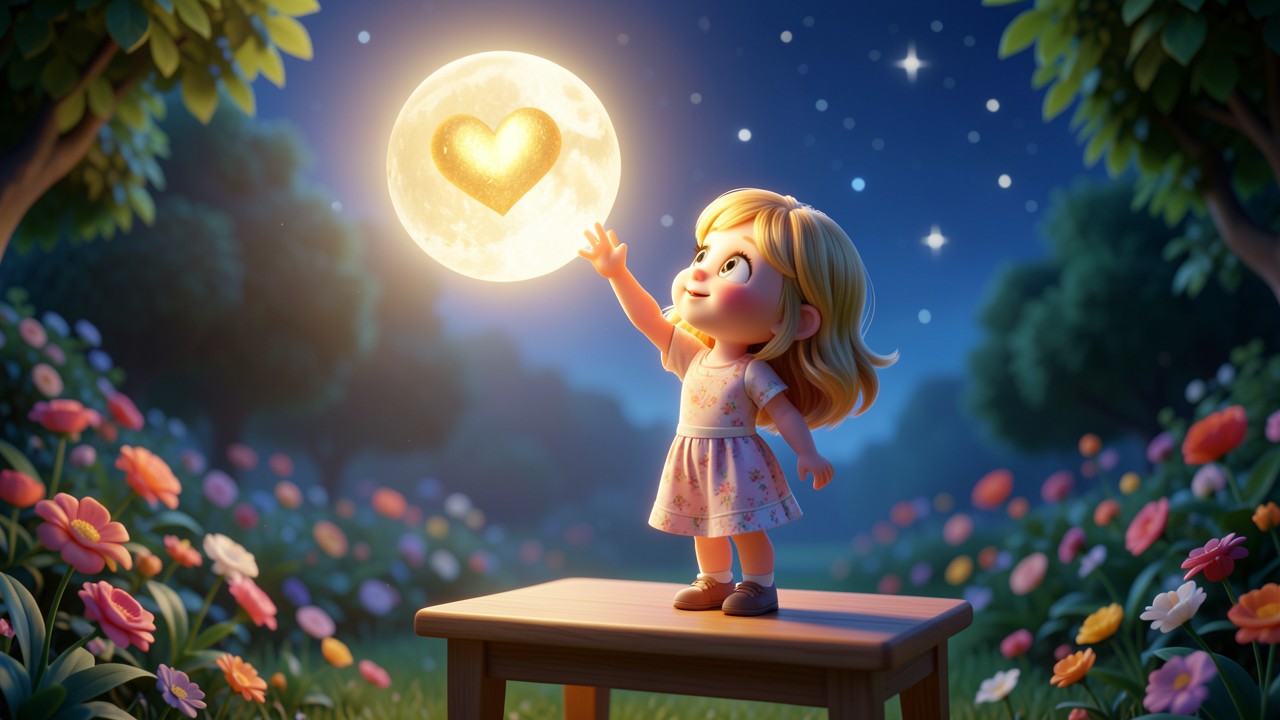 Storie della buonanotte: La luna e il suo cuore d'oro