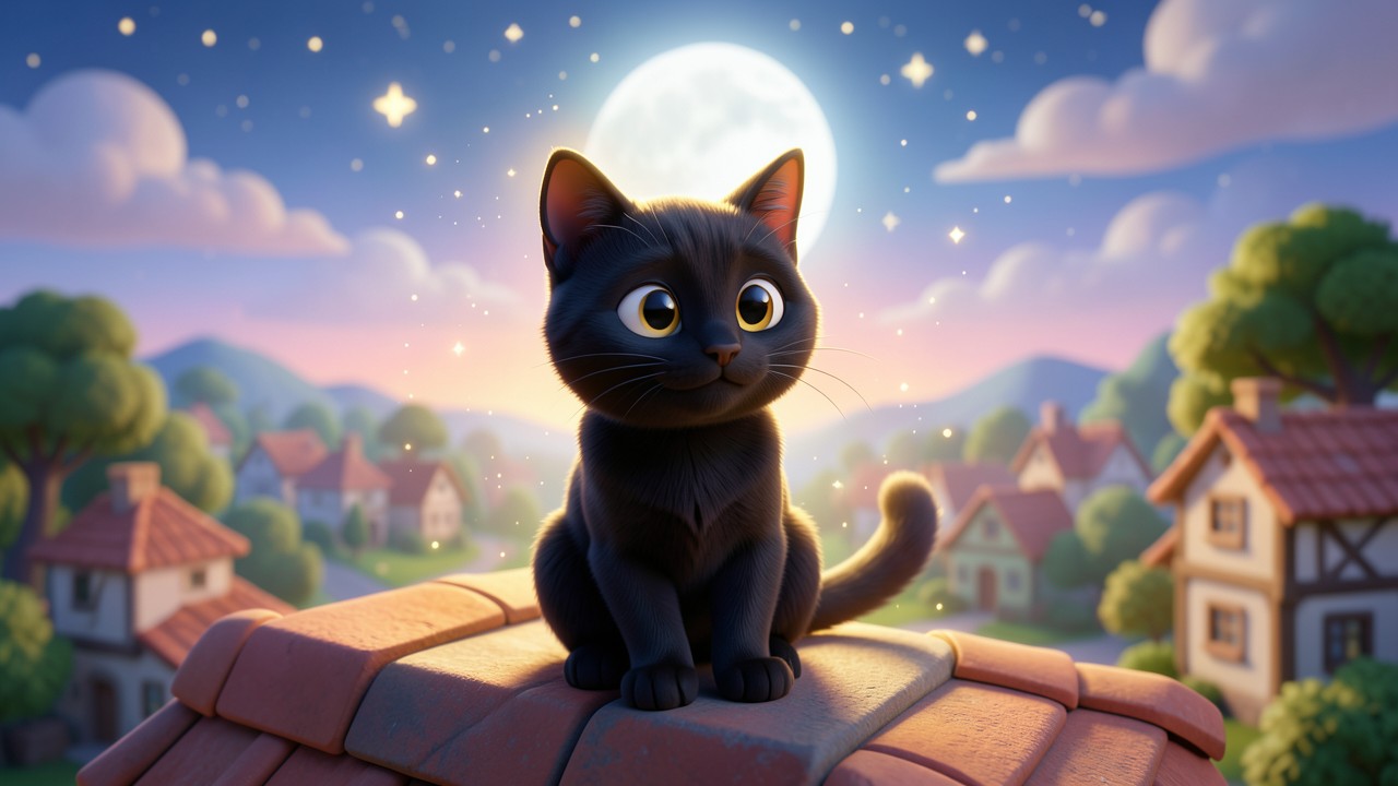 Histoire pour dormir courte : Le chat qui chantait sous la lune