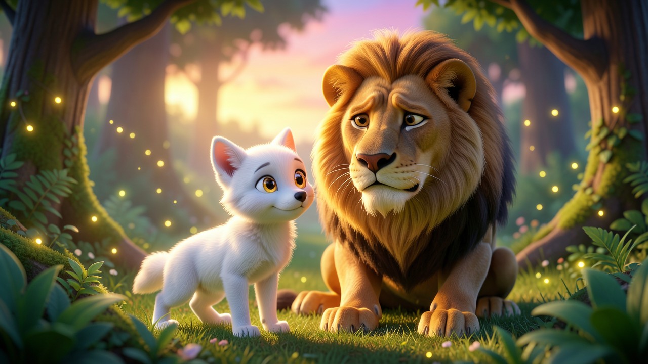 Historinhas para Crianças: O Leão e o Pequeno Lobo