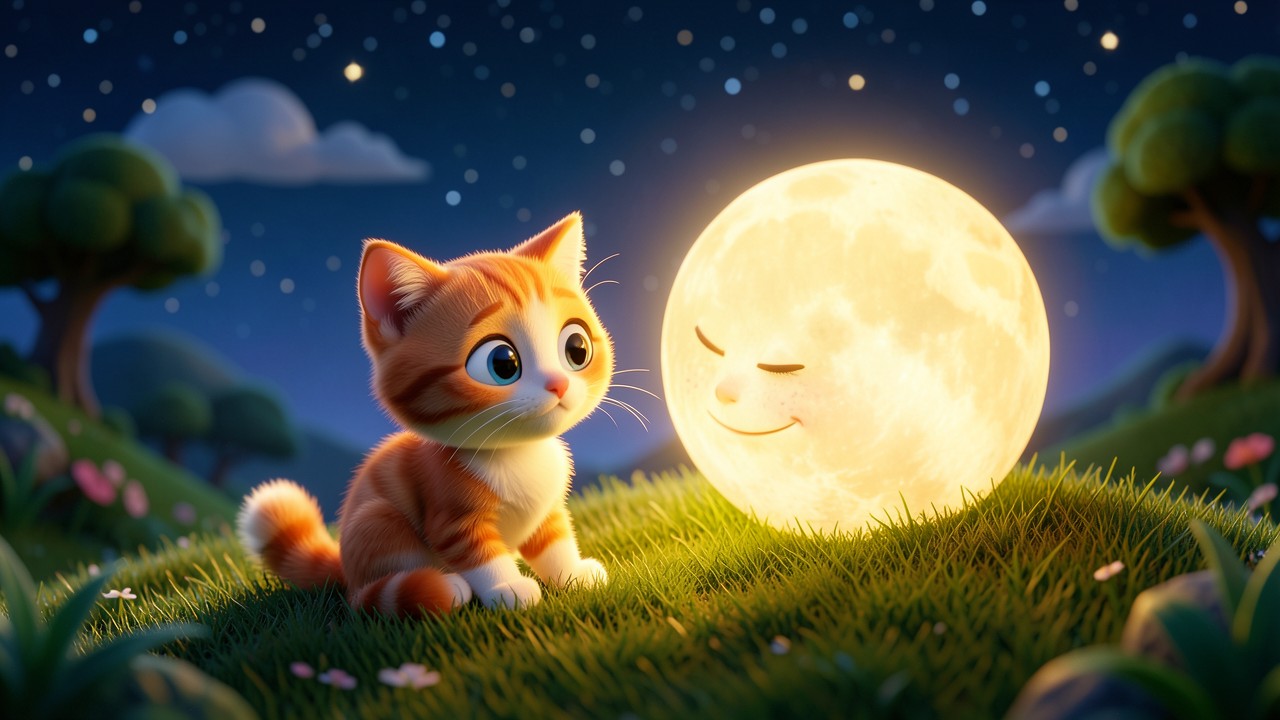 Histoire du soir courte : La Lune qui dormait