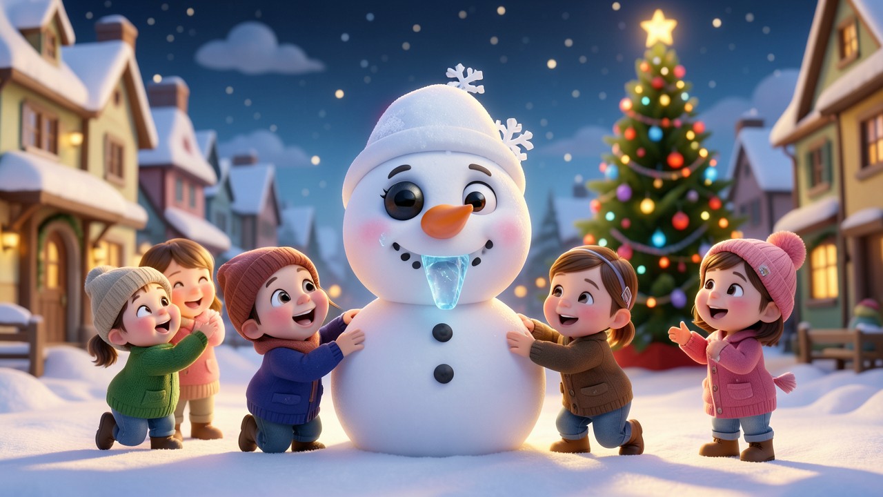 Lustige Geschichte Weihnachten: Der Schneemann mit dem Lachfalten