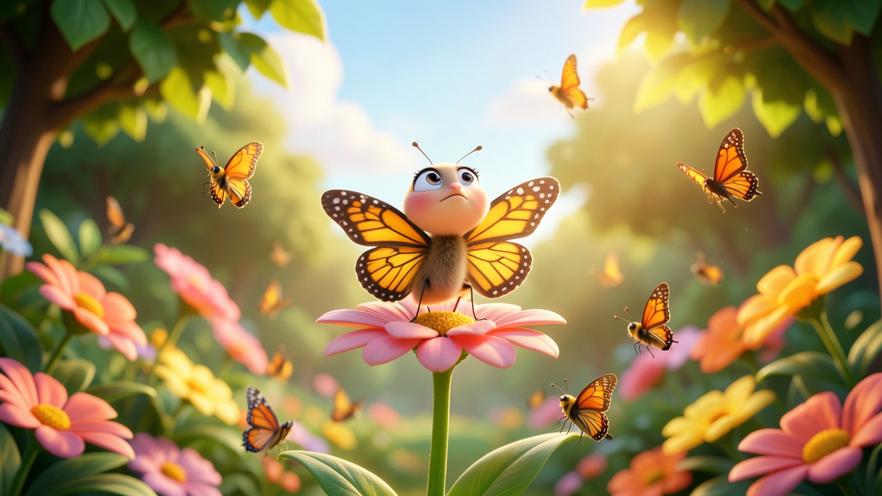Cuentos de mariposas cortos: La mariposa que no quería volar