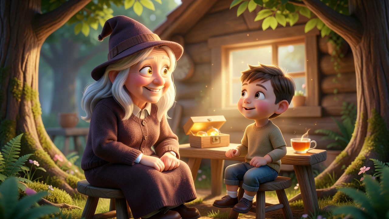 Cuento de la bruja buena y el niño que perdió su risa