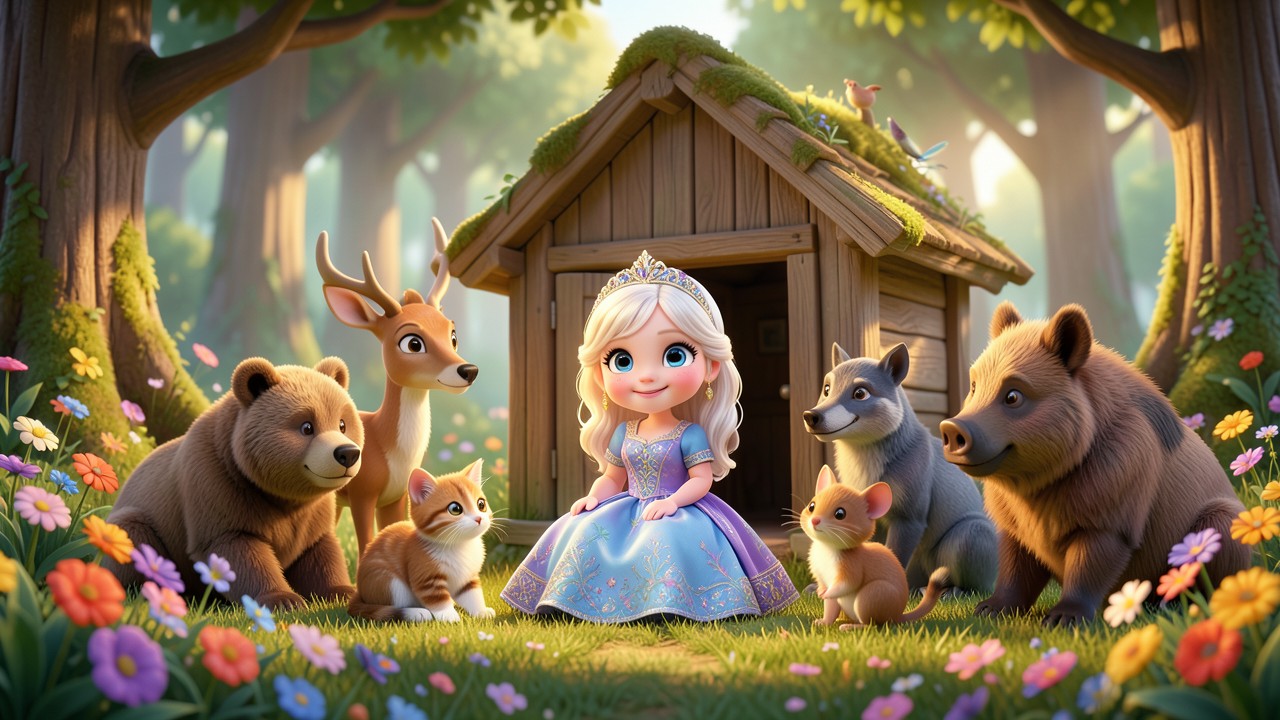 Favola di Biancaneve testo per bambini: La Principessa e i Sette Amici