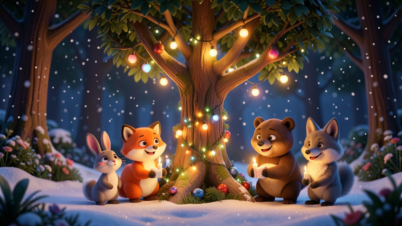 La storia del natale per bambini: La luce nel bosco