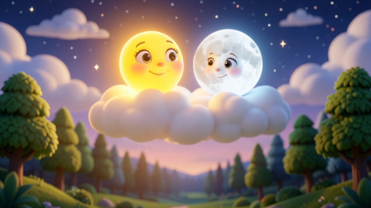 Cuento de la luna y el sol: La amistad que iluminó el cielo