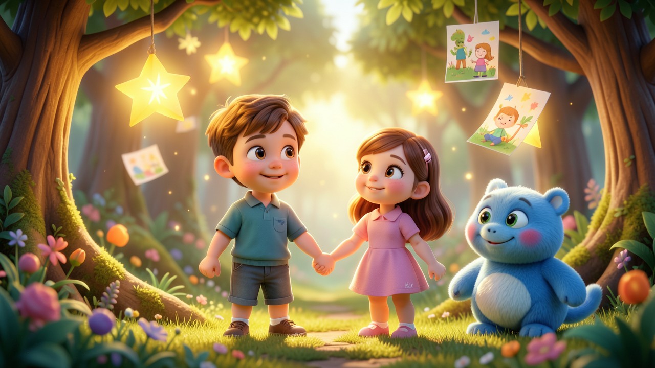 A fábula moderna de João e Maria e a Floresta de Luzes