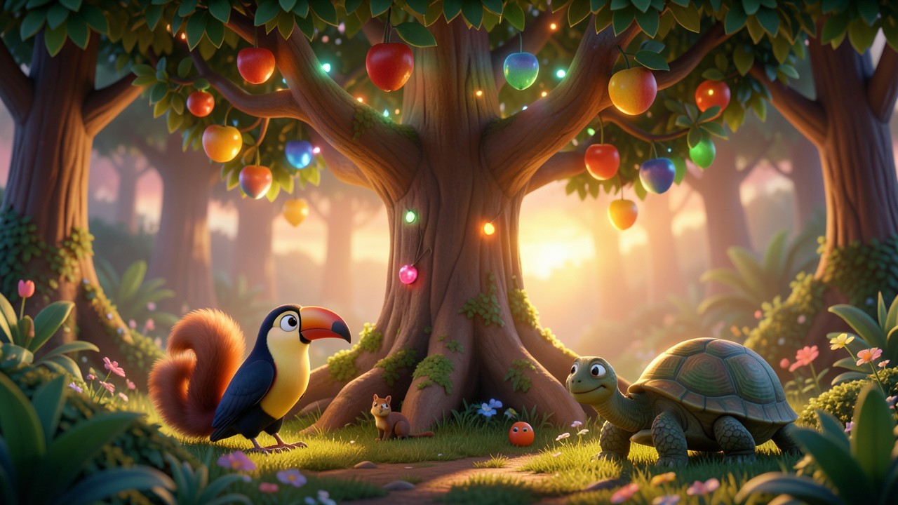 Cuentos de valores para niños de preescolar: El secreto del árbol mágico