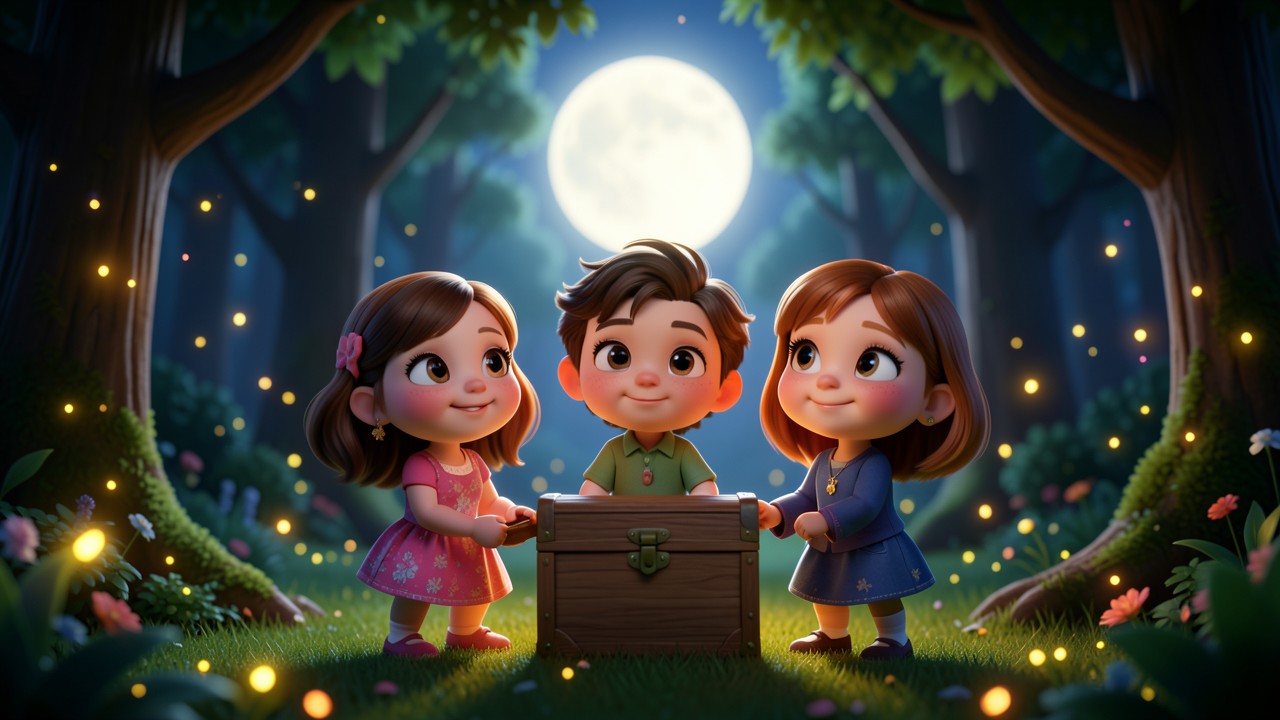 Une histoire d'enfants sous la lune douce