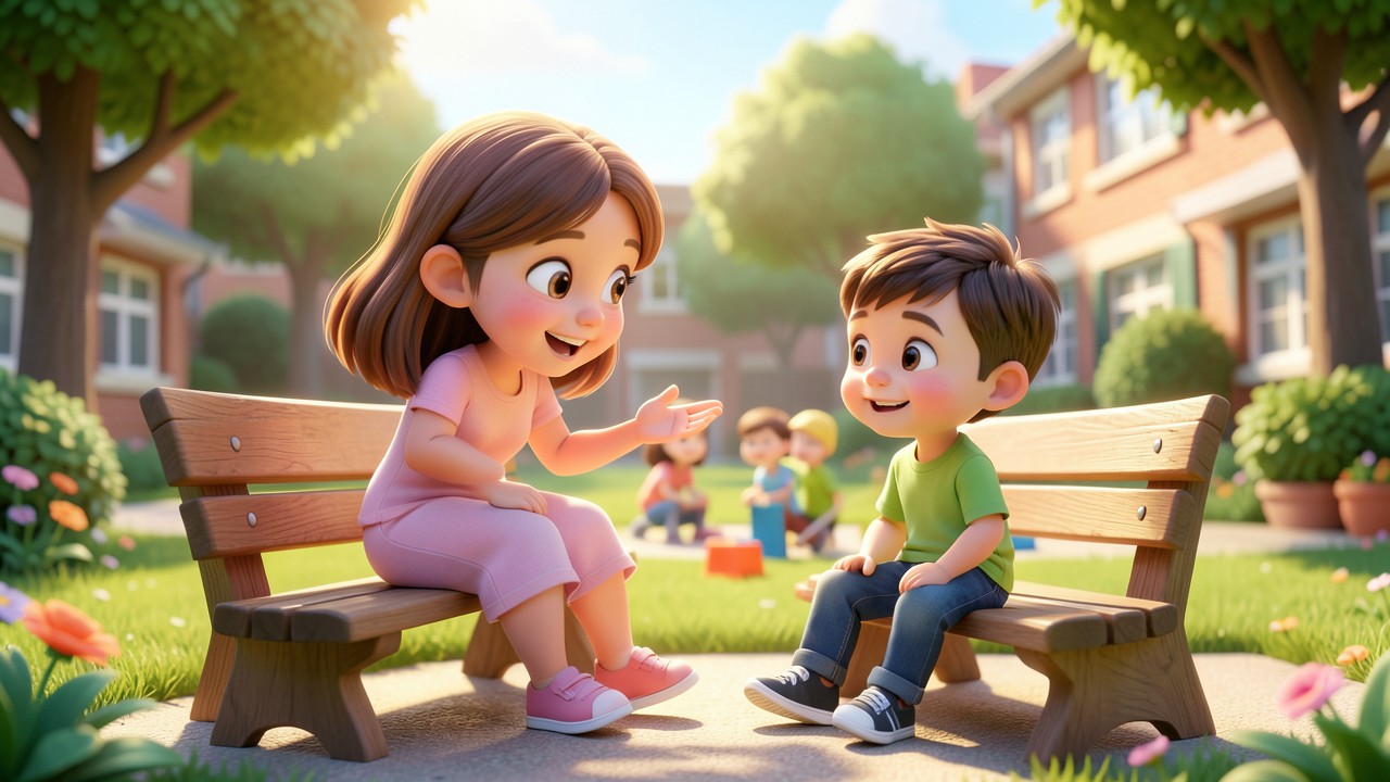 Un amigo nuevo en el recreo (cuento corto de valores)