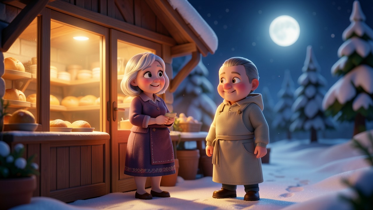 Russian Folk Stories: The Baker’s Moonlit Journey