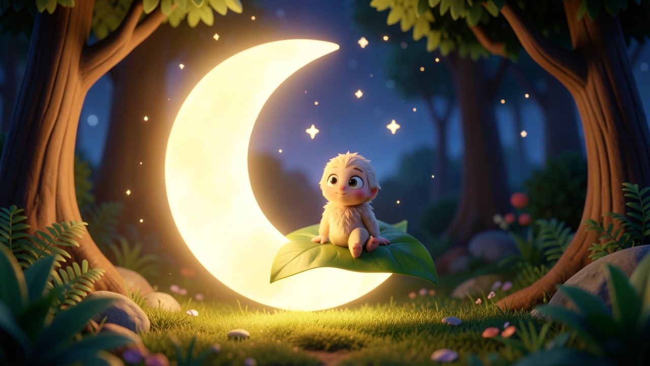 Histoire courte du soir : La Petite Lune et le Chuchoteur des Étoiles