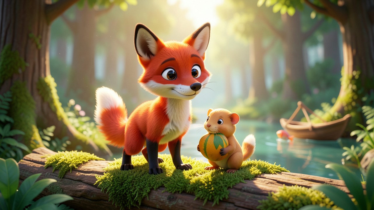 Märchen mit Tieren: Der kluge Fuchs und die verlorene Melone