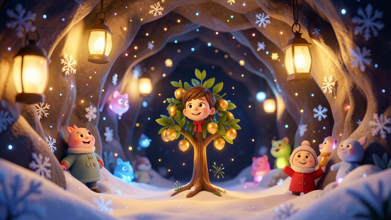 Conte de noel pour petit : La Grotte de Lumières