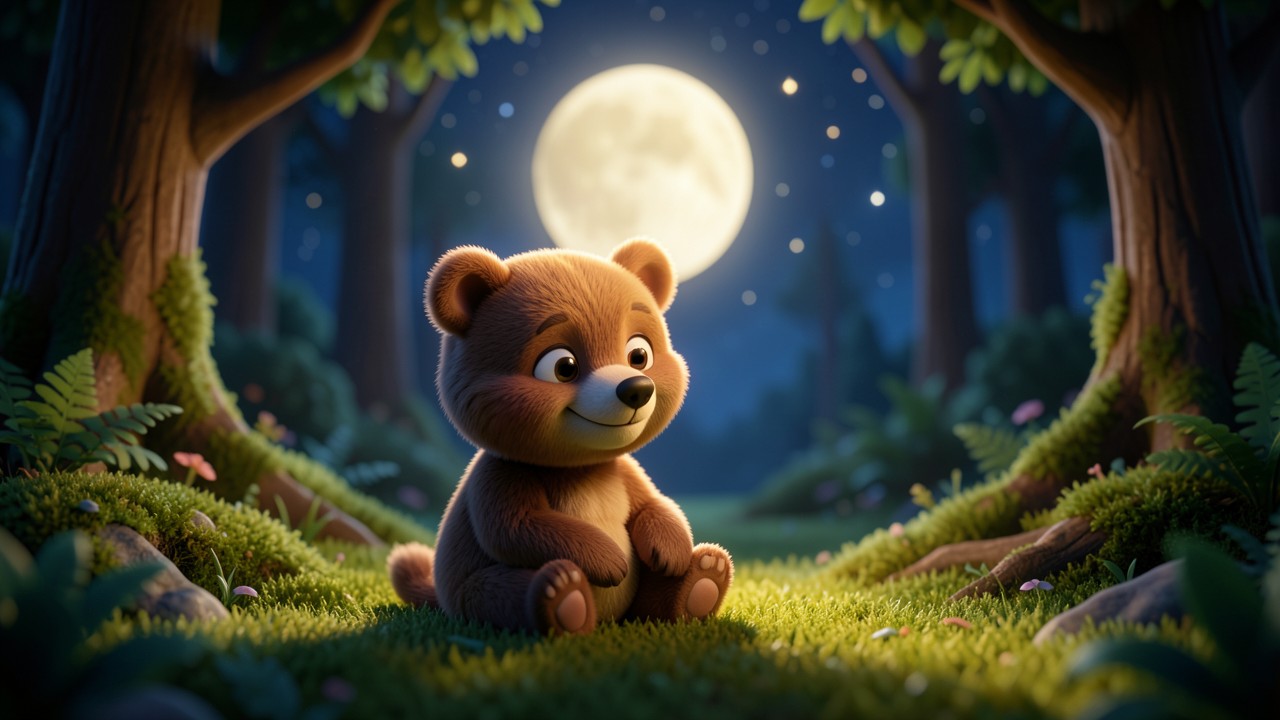 Histoire calme pour s'endormir à lire : La Lune et le Petit ours