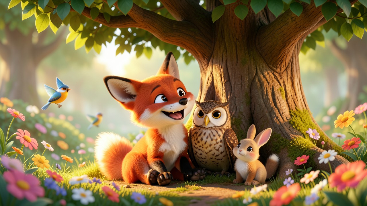 Kurzgeschichte Kinder: Der Fuchs und das verlorene Lachen
