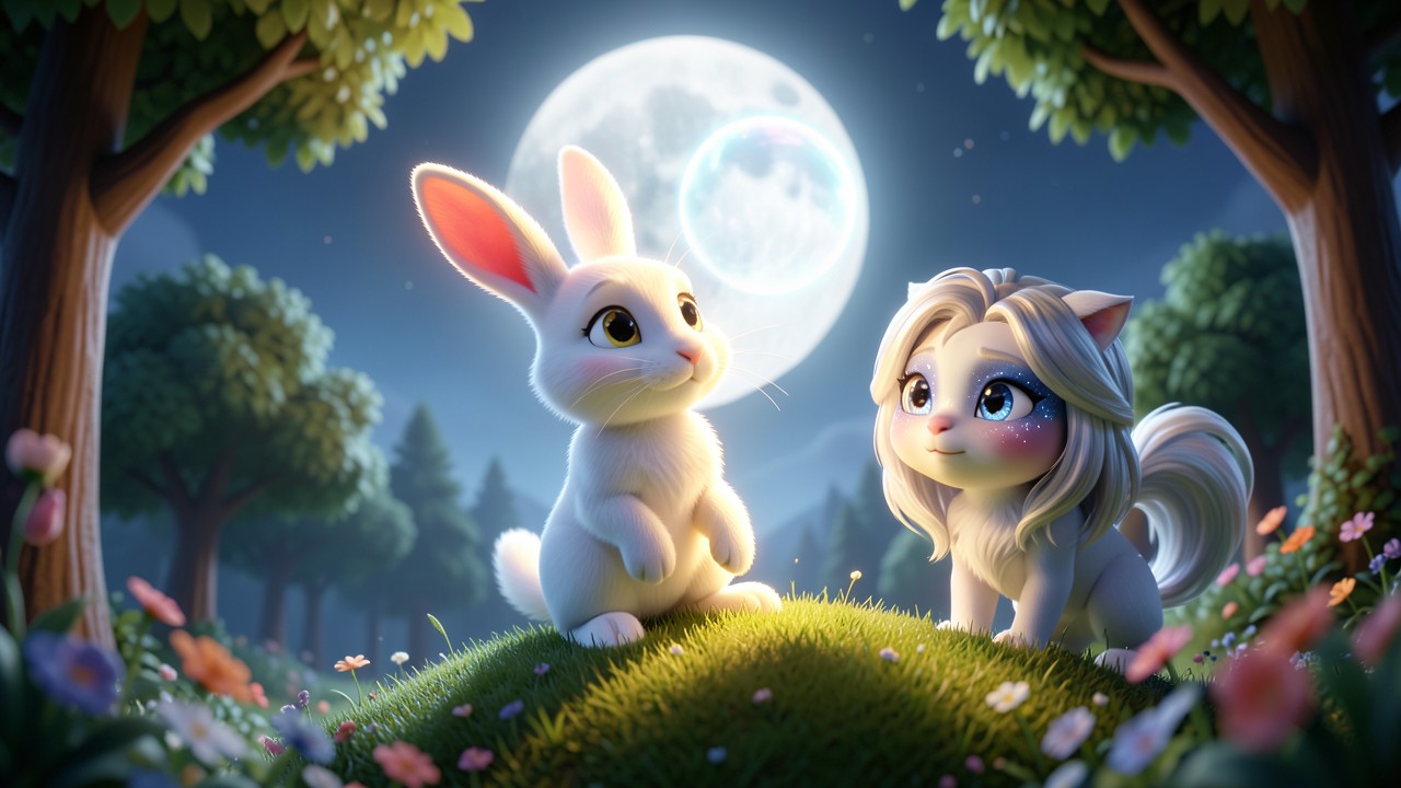 El conejo de la luna cuento: La noche del primer brillo