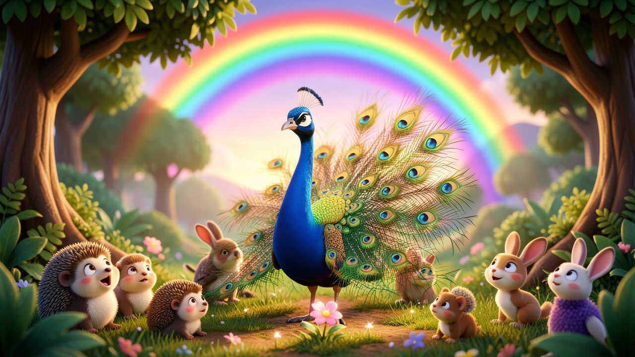 Cuentos de animales cortos inventados: El secreto del pavo real
