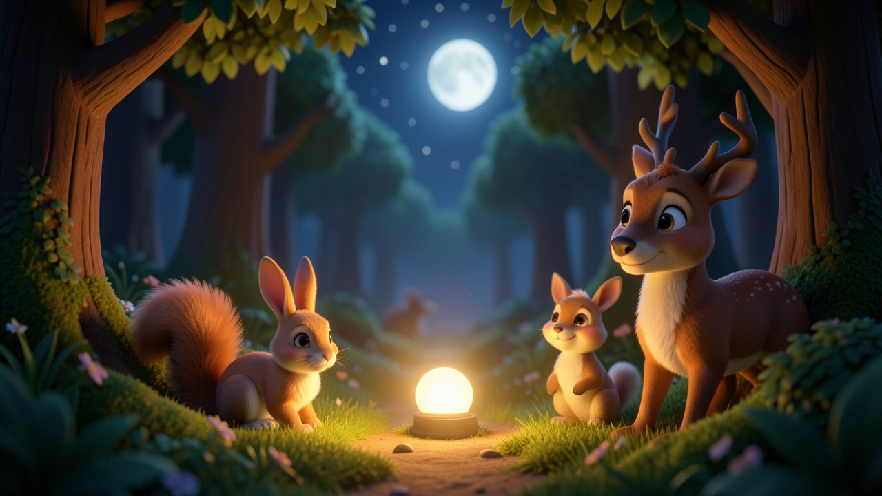 Kindergeschichten kurz: Das kleine Licht im Wald