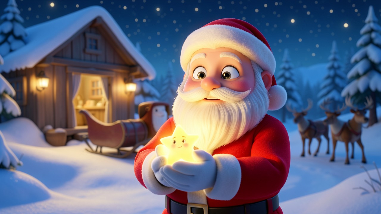 Histoire du père Noël pour enfant: La Petite Étoile Perdue