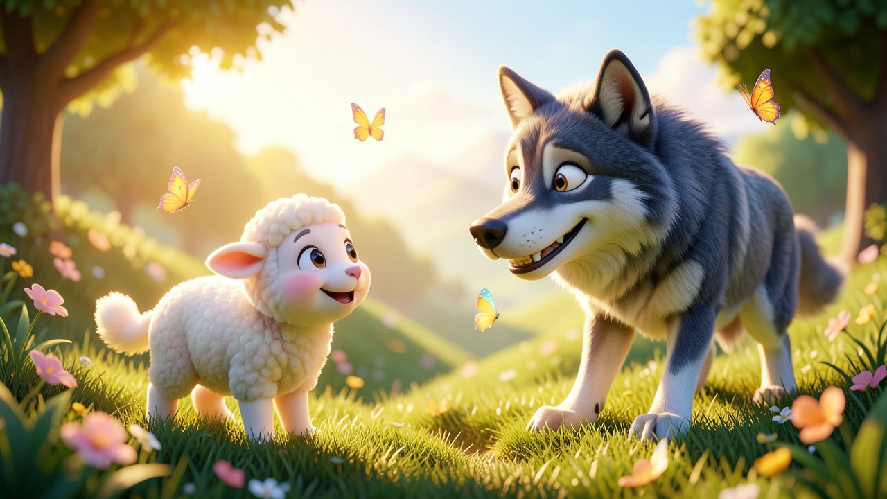 A Big Bad Wolf Story: The Little Lamb Who Laughed