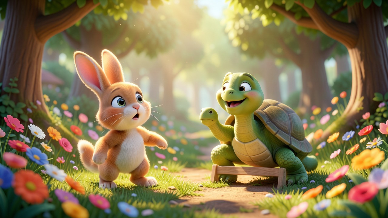 El cuento de la liebre y la tortuga: Una carrera de verdad