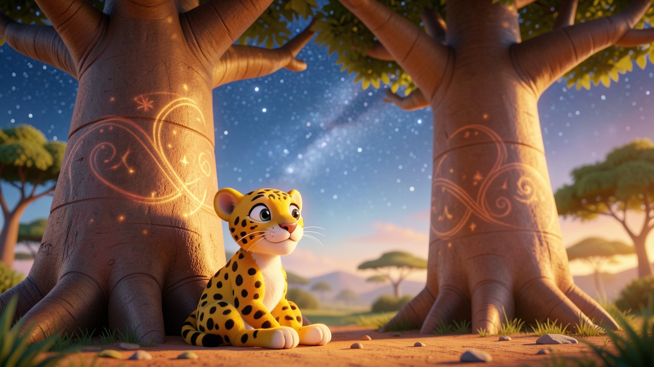 Contes d'Afrique pour enfants: Le léopard et les baobabs chantants