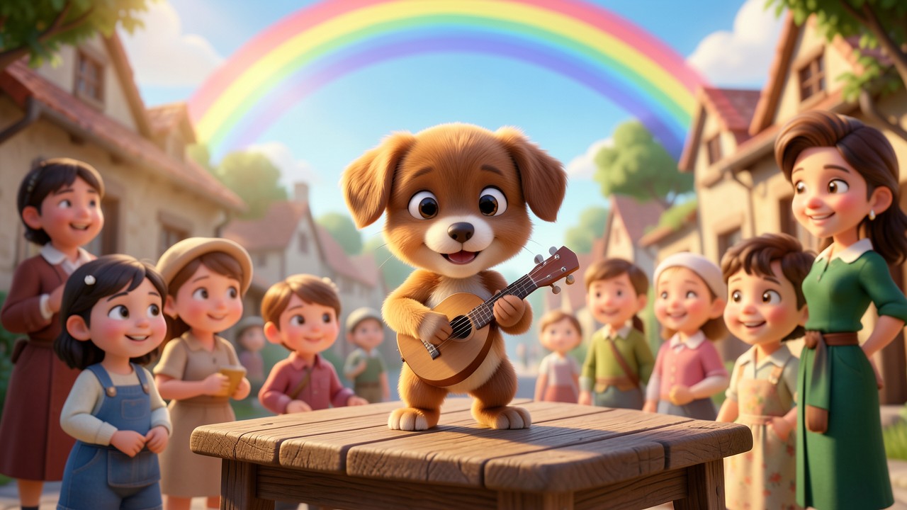 Cuentos cortos con rimas: El perrito que sabía cantar