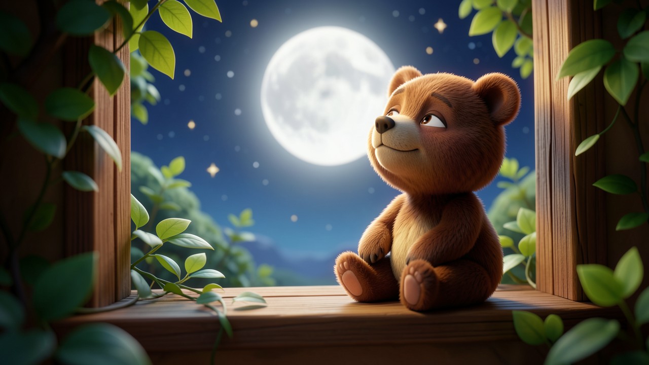 Histoire douce pour dormir : La lune et le petit ourson