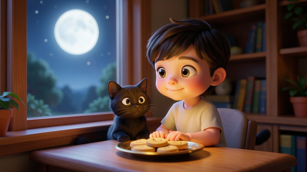 Histoire enfants pour dormir : La Lune et les Biscuits de Lune