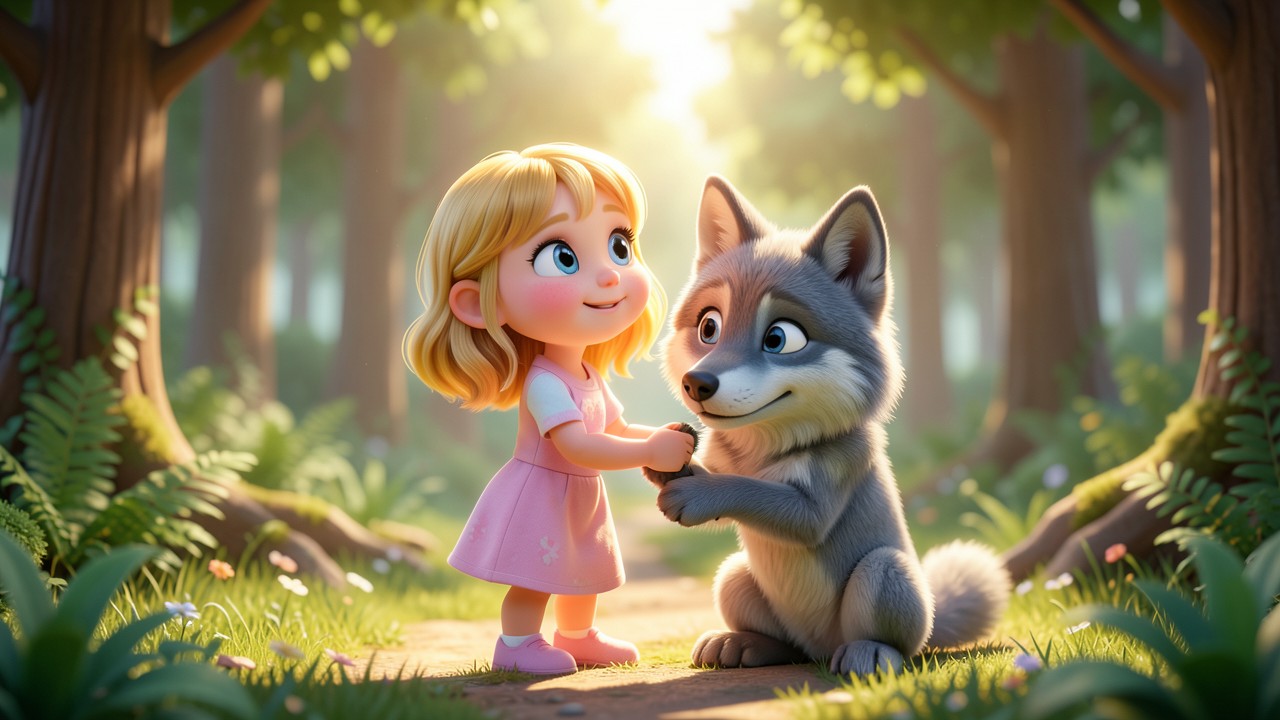 Pequenos Contos de Fada: A Menina do Céu e o Lobo Tímido