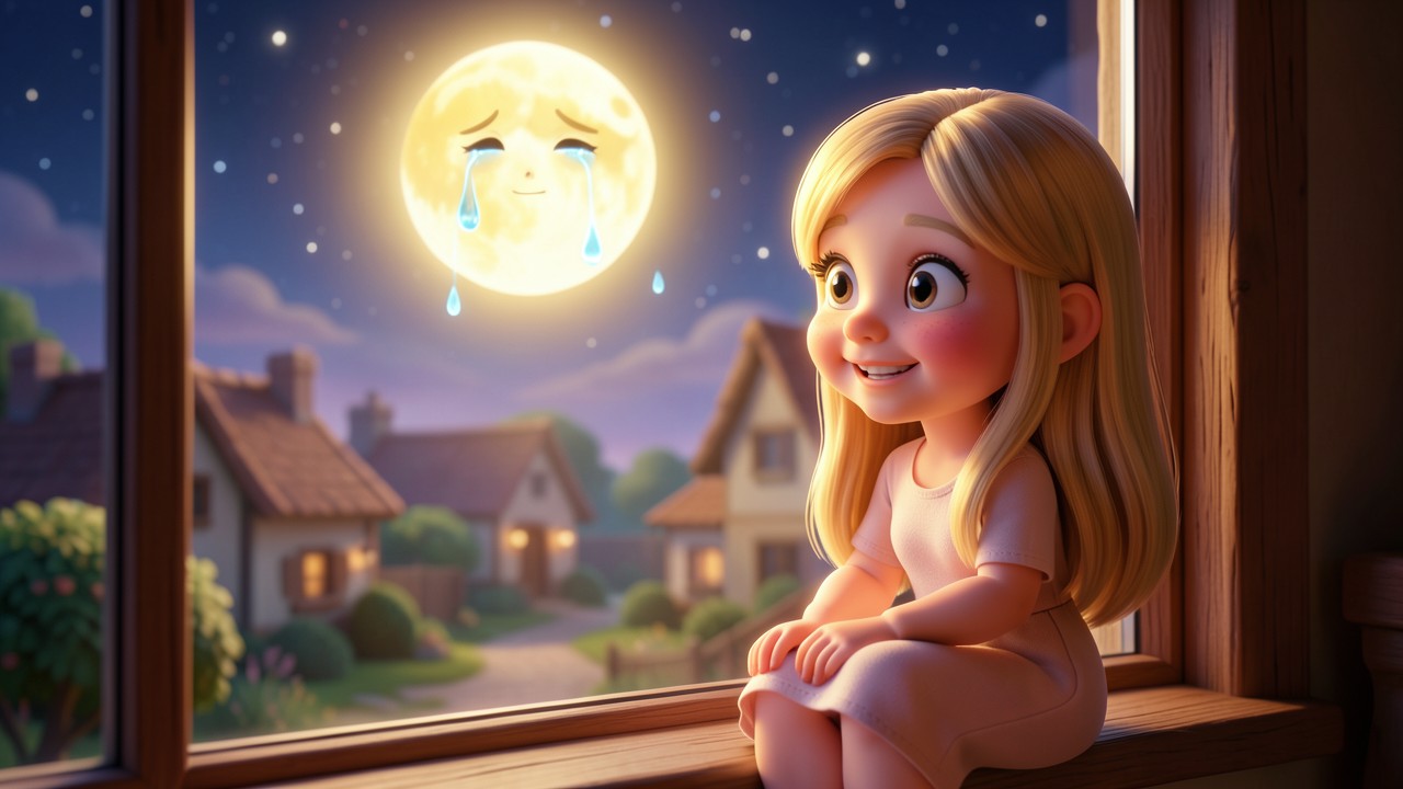 Kindergeschichte zum Schlafen: Der Mond und das Lachen