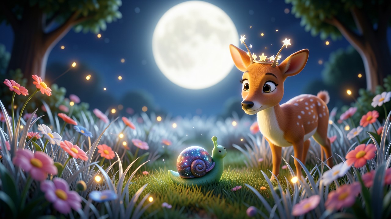Animals Stories: The Moonlit Meadow and the Singing Snail
