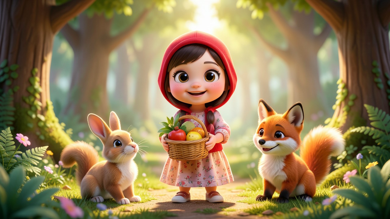 Le petit chaperon rouge histoire: Un cadeau pour la grand-mère