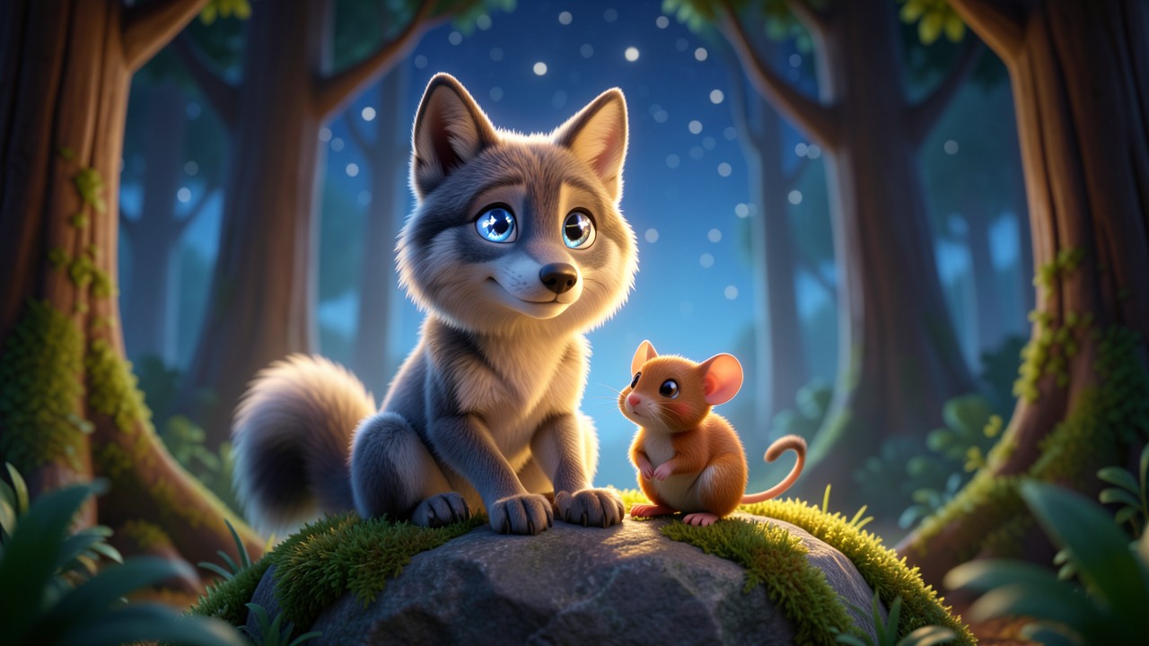 Histoires du loup : Le loup qui aimait les étoiles